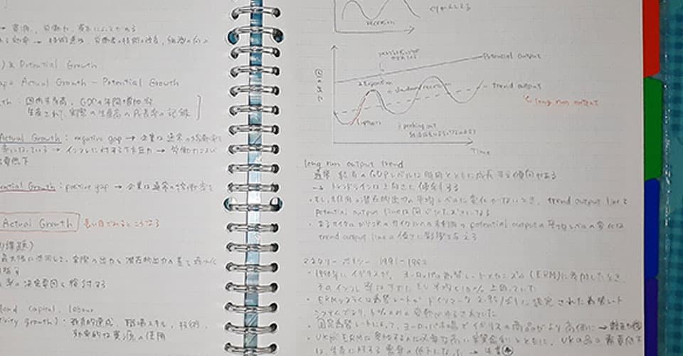 授業ノートの写真