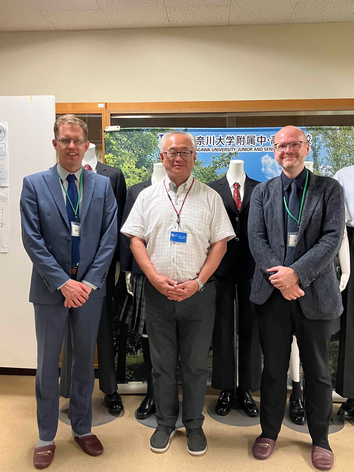 スティーブン・レイコック准教授・神奈川大学附属中・高等学校 柴田 大介先生・Bill Veon(UPAA)